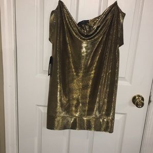 Gold metallic tunic